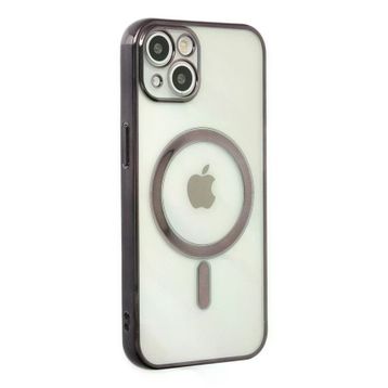 Newface iPhone 14 Plus Magneticsafe Lazer Silikon Siyah Kılıf