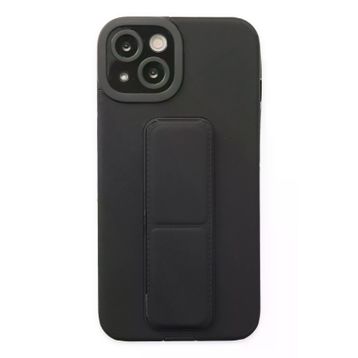 Newface iPhone 14 Plus Mega Standlı Silikon Siyah Kılıf