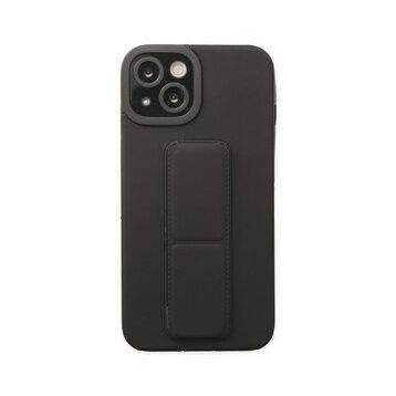 Newface iPhone 14 Plus Mega Standlı Silikon Siyah Kılıf