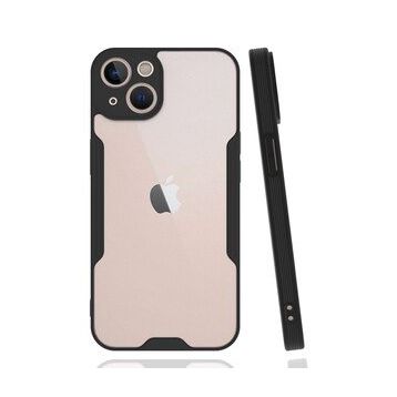 Newface iPhone 14 Plus Platin Silikon Siyah Kılıf