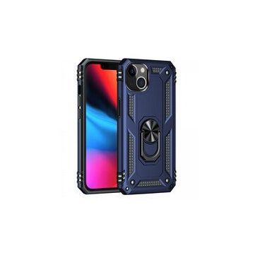 Newface iPhone 14 Plus Sofya Yüzüklü Silikon Kapak Lacivert Kılıf