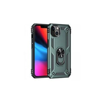 Newface iPhone 14 Plus Sofya Yüzüklü Silikon Kapak Yeşil Kılıf