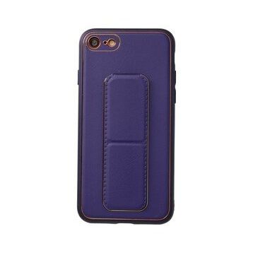 Newface iPhone 7 Coco Deri Standlı Kapak Mor Kılıf