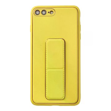Newface iPhone 7 Plus Coco Deri Standlı Kapak Sarı Kılıf