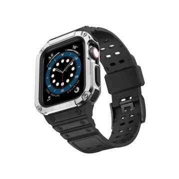 Newface KR401 Apple Watch 42 mm Siyah Rose Silikon Kordon