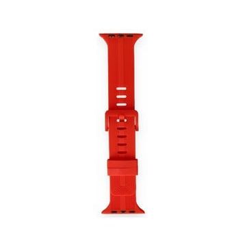 Newface KR408 Apple Watch 38 mm Koyu Yeşil Çizgili Silikon Kordon