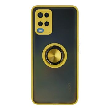 Newface Oppo A54 4G Montreal Yüzüklü Silikon Kapak - Sarı Kılıf