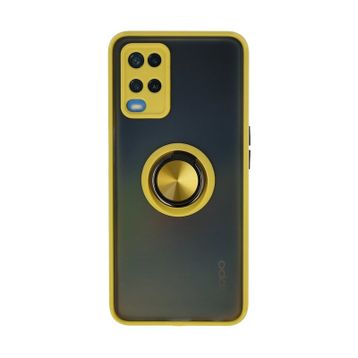 Newface Oppo A54 4G Montreal Yüzüklü Silikon Kapak - Sarı Kılıf