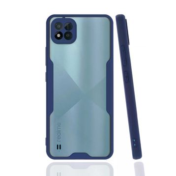 Newface Realme C11 2021 Platin Silikon Lacivert Cep Telefonu Kılıfı