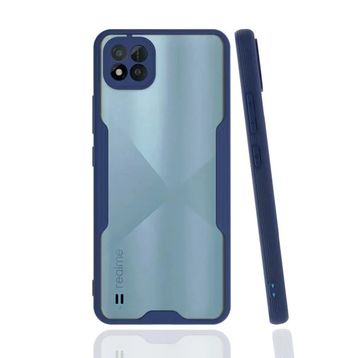 Newface Realme C11 2021 Platin Silikon Lacivert Cep Telefonu Kılıfı