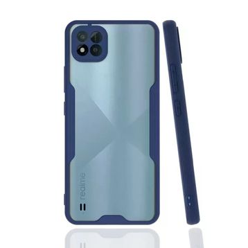 Newface Realme C11 2021 Platin Silikon Lacivert Cep Telefonu Kılıfı