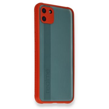 Newface Realme C11 Miami Şeffaf Silikon Koyu Yeşil Cep Telefonu Kılıfı