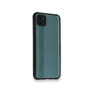 Newface Realme C11 Miami Şeffaf Silikon Koyu Yeşil Cep Telefonu Kılıfı