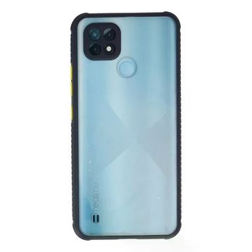 Newface Realme C21 Miami Şeffaf Silikon - Lacivert