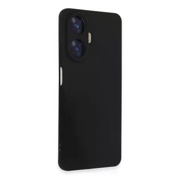 Newface Realme C55 Nano İçi Kadife Silikon Siyah Cep Telefonu Kılıfı