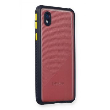 Newface Samsung Galaxy A01 Core Miami Şeffaf Silikon - Lacivert Kılıf