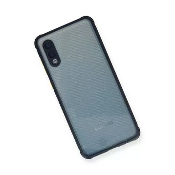 Newface Samsung Galaxy A02 Miami Şeffaf Silikon Lacivert Cep Telefonu Kılıfı