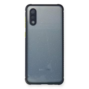 Newface Samsung Galaxy A02 Miami Şeffaf Silikon Lacivert Cep Telefonu Kılıfı