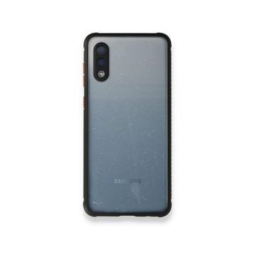 Newface Samsung Galaxy A02 Miami Şeffaf Silikon Lacivert Cep Telefonu Kılıfı