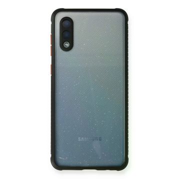 Newface Samsung Galaxy A02 Miami Şeffaf Silikon - Siyah Kılıf