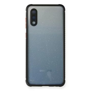 Newface Samsung Galaxy A02 Miami Şeffaf Silikon - Siyah Kılıf