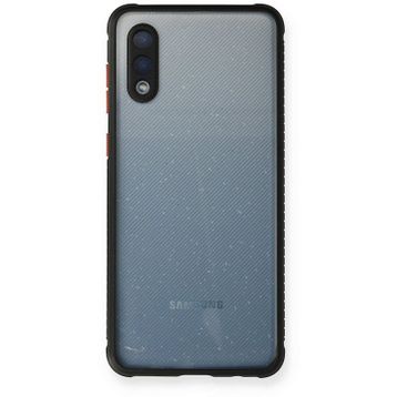 Newface Samsung Galaxy A02 Miami Şeffaf Silikon - Siyah Kılıf