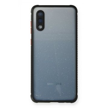 Newface Samsung Galaxy A02 Miami Şeffaf Silikon - Siyah Kılıf