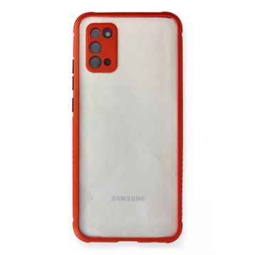 Newface Samsung Galaxy A02S Miami Şeffaf Silikon Kırmızı Cep Telefonu Kılıfı