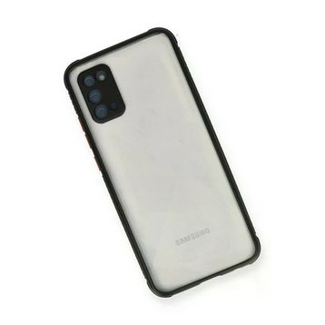 Newface Samsung Galaxy A02S Miami Şeffaf Silikon Siyah Cep Telefonu Kılıfı