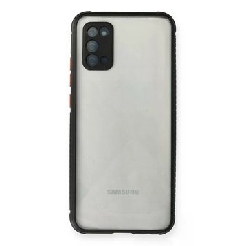 Newface Samsung Galaxy A02S Miami Şeffaf Silikon Siyah Cep Telefonu Kılıfı