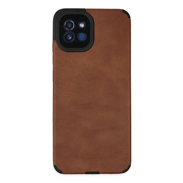 Newface Samsung Galaxy A03 Loop Deri Silikon - Kahverengi Kılıf
