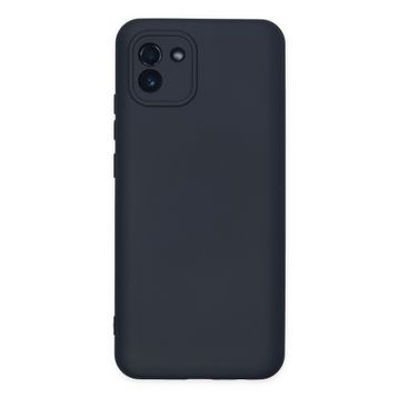 Newface Samsung Galaxy A03 Nano İçi Kadife Silikon - Lacivert Kılıf