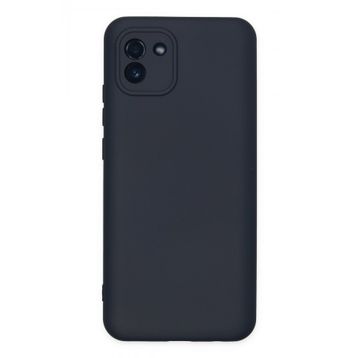 Newface Samsung Galaxy A03 Nano İçi Kadife Silikon - Lacivert Kılıf