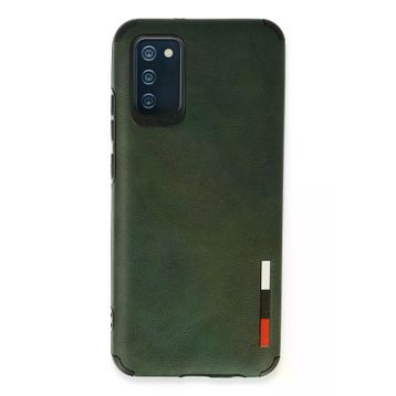 Newface Samsung Galaxy A03S Loop Deri Silikon Yeşil Cep Telefonu Kılıfı