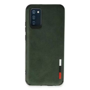 Newface Samsung Galaxy A03S Loop Deri Silikon Yeşil Cep Telefonu Kılıfı