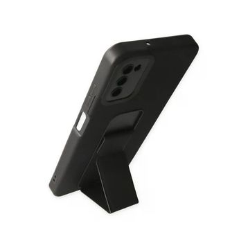 Newface Samsung Galaxy A03S Mega Standlı Silikon - Siyah Kılıf