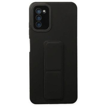Newface Samsung Galaxy A03S Mega Standlı Silikon - Siyah Kılıf