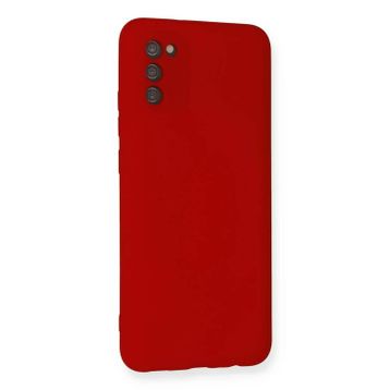Newface Samsung Galaxy A03S Nano İçi Kadife Silikon - Kırmızı Kılıf