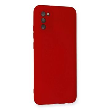 Newface Samsung Galaxy A03S Nano İçi Kadife Silikon - Kırmızı Kılıf