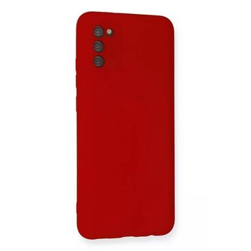 Newface Samsung Galaxy A03S Nano İçi Kadife Silikon - Kırmızı Kılıf
