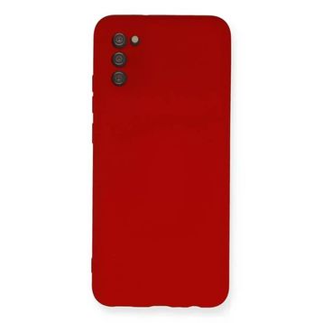 Newface Samsung Galaxy A03S Nano İçi Kadife Silikon - Kırmızı Kılıf