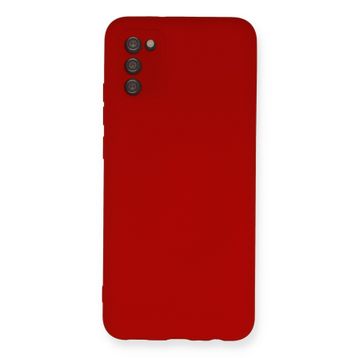Newface Samsung Galaxy A03S Nano İçi Kadife Silikon - Kırmızı Kılıf