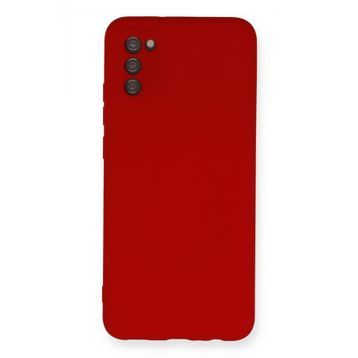 Newface Samsung Galaxy A03S Nano İçi Kadife Silikon - Kırmızı Kılıf