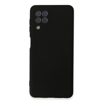 Newface Samsung Galaxy A22 Nano içi Kadife Silikon Siyah Cep Telefonu Kılıfı