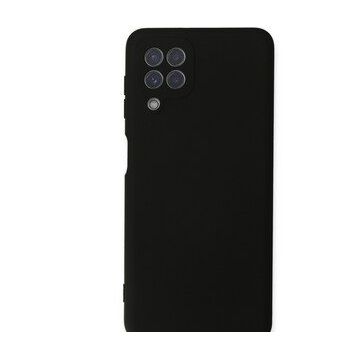 Newface Samsung Galaxy A22 Nano içi Kadife Silikon Siyah Cep Telefonu Kılıfı