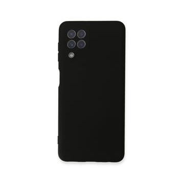 Newface Samsung Galaxy A22 Nano içi Kadife Silikon Siyah Cep Telefonu Kılıfı