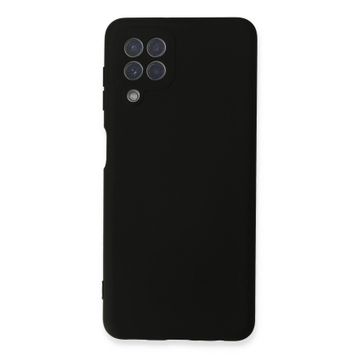 Newface Samsung Galaxy A22 Nano içi Kadife Silikon Siyah Cep Telefonu Kılıfı