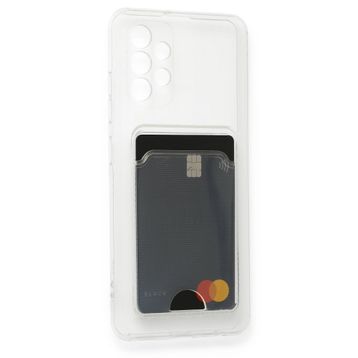 Newface Samsung Galaxy A33 5G Kart Şeffaf Silikon Şeffaf Cep Telefonu Kılıfı