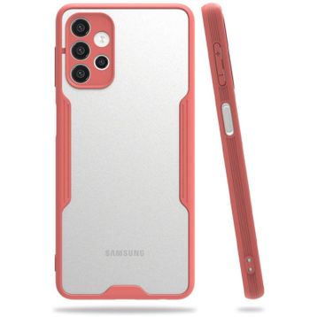 Newface Samsung Galaxy A52 Platin Silikon Pembe Cep Telefonu Kılıfı