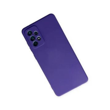 Newface Samsung Galaxy A72 Nano İçi Kadife Silikon Mor Cep Telefonu Kılıfı